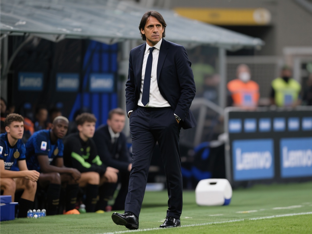 作为国际米兰的掌舵者，主教练西蒙尼·英扎